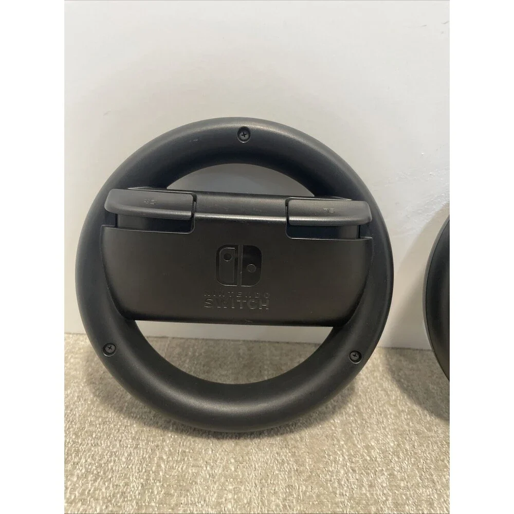 Nintendo Switch Steering Wheel Joy Con Holders Official Set Of 2 Black Racing